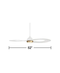 Possini Euro Design 52" Possini Euro Obi Cct Led Damp Ceiling Fan with Remote