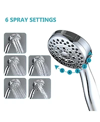 Busdays Handheld Shower Head with Hose High Pressure Shower Heads, Chrome