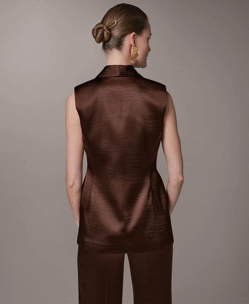 Donna Karan New York Women's Notch Collar Vest