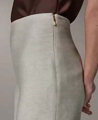Donna Karan New York Women's Mid-Rise Wide-Leg Pants
