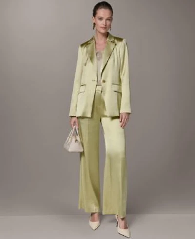 Donna Karan New York Womens One Button Jacket High Waisted Pants