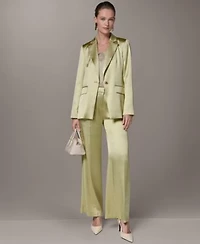 Donna Karan New York Womens One Button Jacket High Waisted Pants