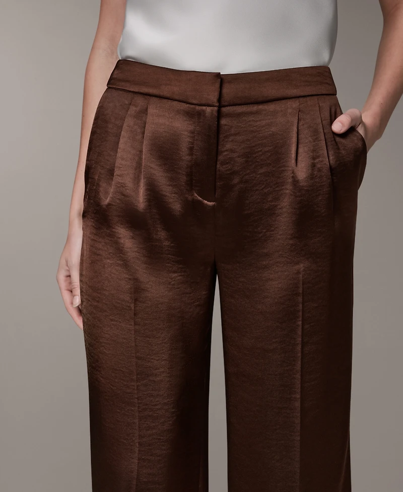 Donna Karan New York Women's High-Rise Wide-Leg Pants