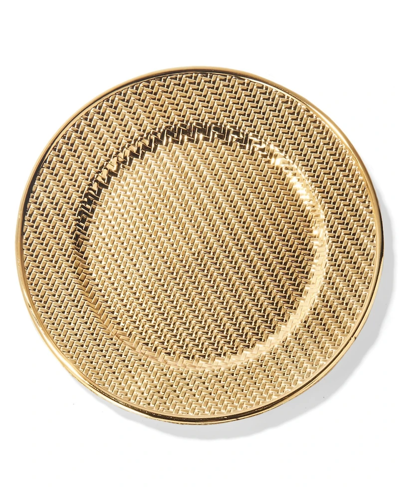 American Atelier 13" Aubrey Electroplated Charger Plates, Set of 4