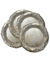 American Atelier Keaton Serveware Embossed Charger Plates Set of 4