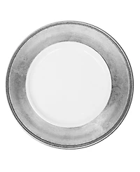 American Atelier Leaf Rim/White Charger Plates, Set of 12