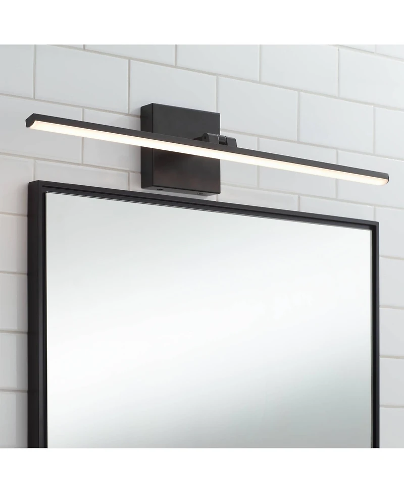 Possini Euro Design Lula 24" High Modern Bathroom Vanity Wall Lamp Light Fixture Mount Over The Sink Mirror Led Hardwired