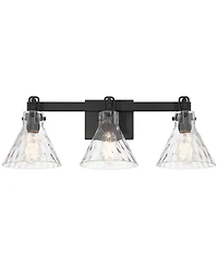 Possini Euro Design Ishii 26" High 3 Light Bathroom Vanity Wall Lamp Light Fixture Mount Over The Sink Mirror Matte