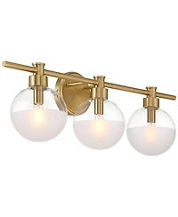 Possini Euro Design Possini Euro Leggio 27" Wide Warm Brass 3-Light Bath Light