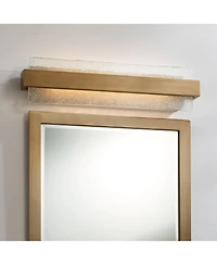 Possini Euro Design Possini Euro Cascadia 23 1/2" Wide Brass and Glass Led Bath Light