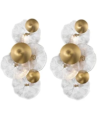 Possini Euro Design Filoli 16" High Modern 2 Light Wall Sconce Light Lamp Fixture Mount Set of 2 Bathroom Hardwired Plated