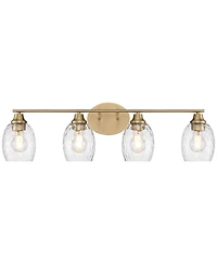 Possini Euro Design Possini Euro Stellan 30 1/2"W Satin Brass 4-Light Bath Vanity Light