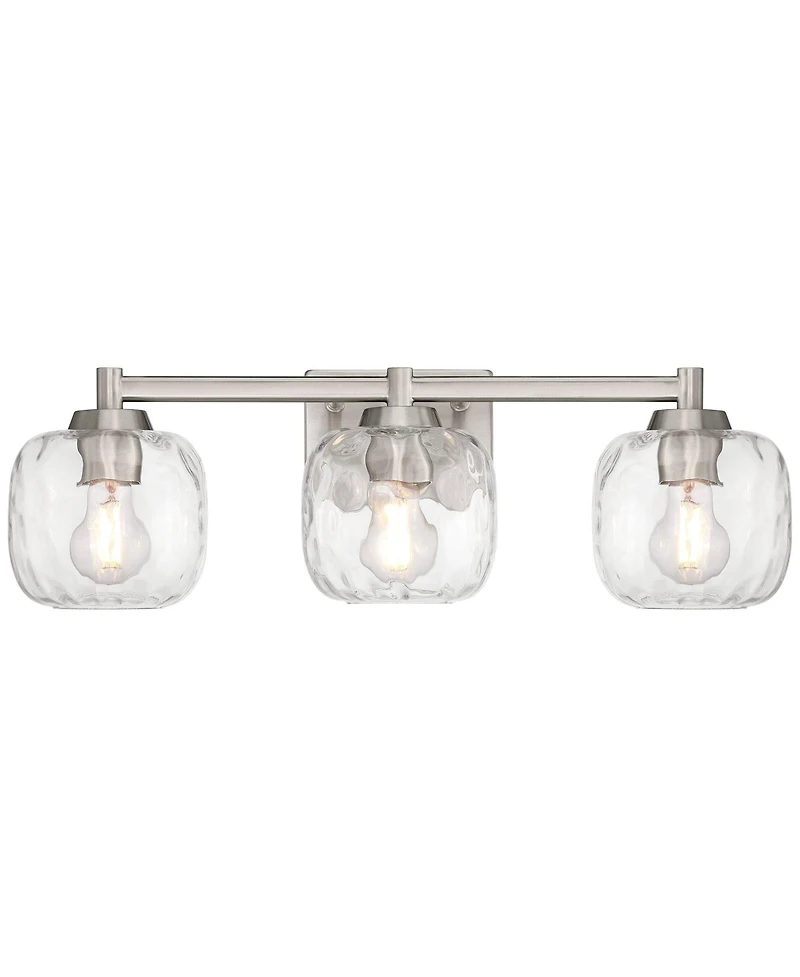 Possini Euro Design Possini Euro Mio 23"W Brushed Nickel Water Glass 3-Light Bath Light