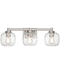 Possini Euro Design Possini Euro Mio 23"W Brushed Nickel Water Glass 3-Light Bath Light
