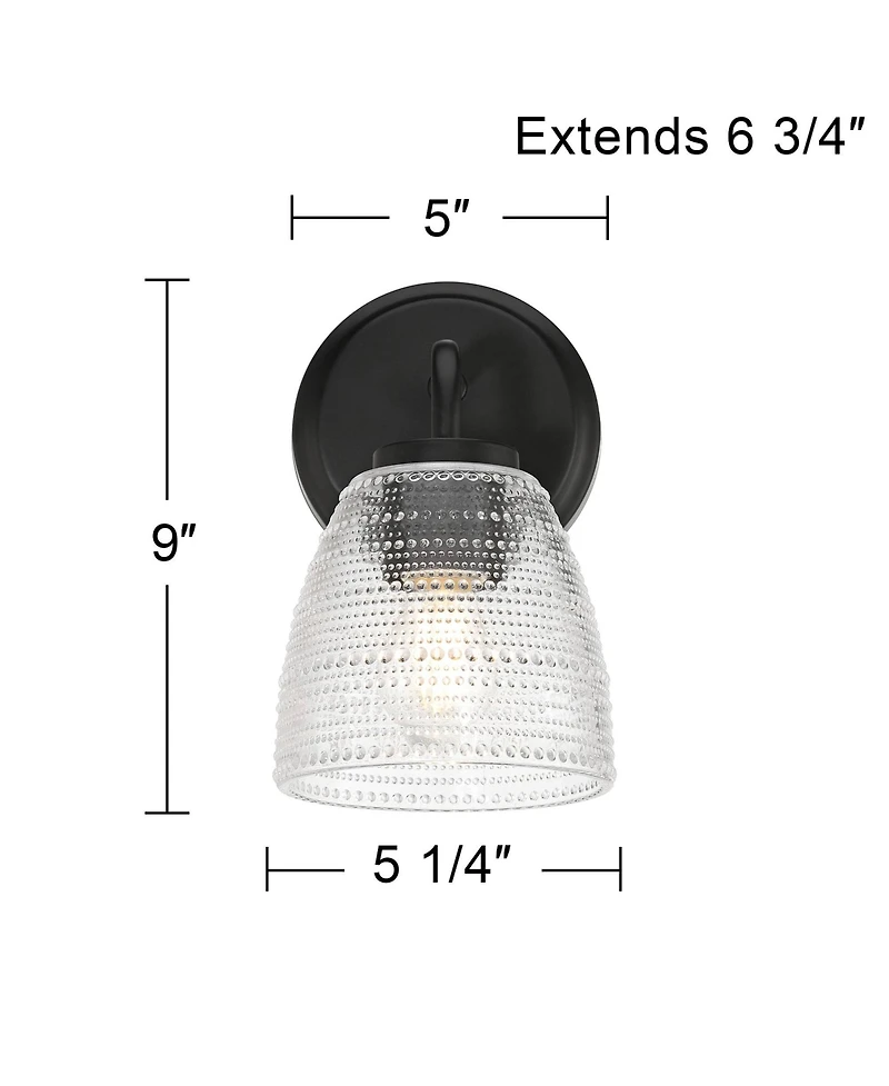 Possini Euro Design Possini Euro Sabrina 9" High and Glass Wall Sconce