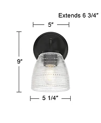 Possini Euro Design Possini Euro Sabrina 9" High and Glass Wall Sconce