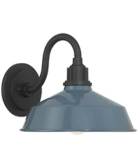 Franklin Iron Works Franklin Iron Arnett 10 1/2" High Denim Blue Outdoor Barn Wall Light
