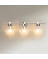 Possini Euro Design Possini Euro Leggio 27" Wide Brushed Nickel 3-Light Bath Light