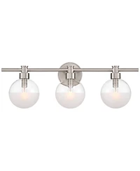 Possini Euro Design Possini Euro Leggio 27" Wide Brushed Nickel 3-Light Bath Light