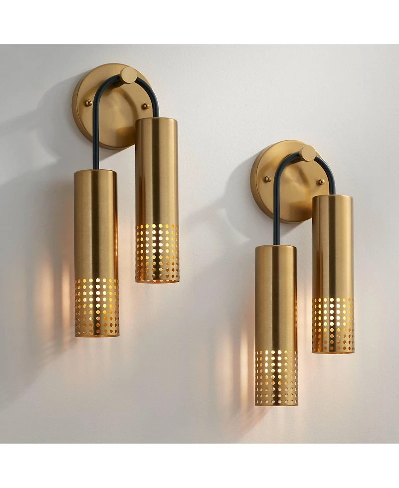 Possini Euro Design Celine 16" High 2-Light Wall Sconce, Set of 2