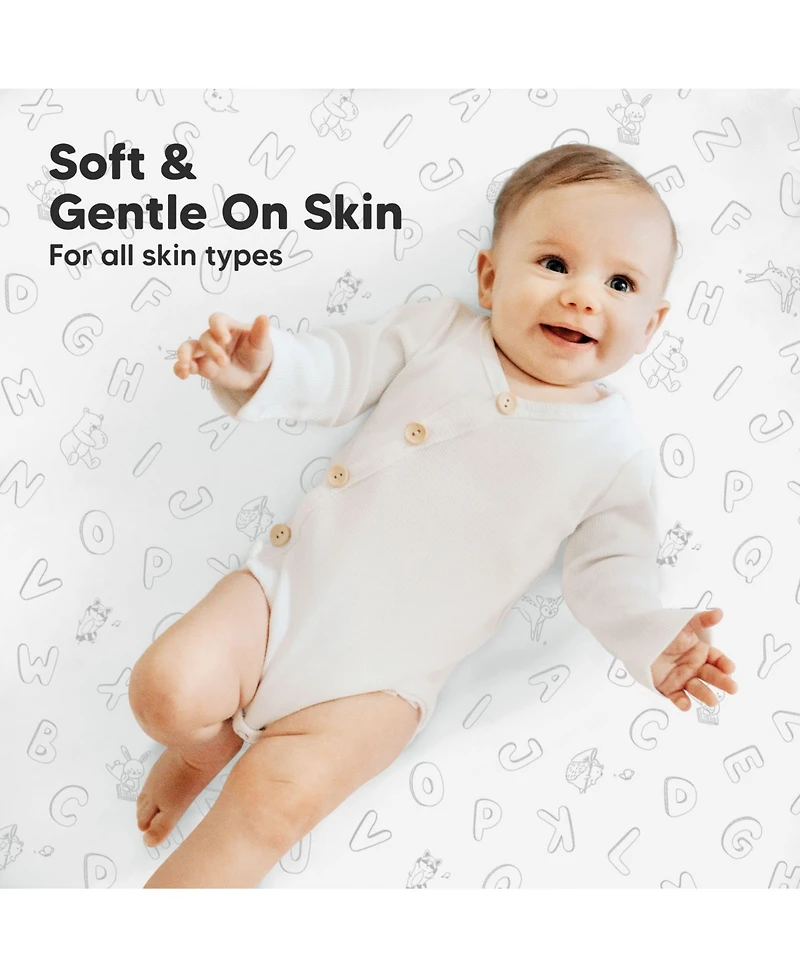 KeaBabies Mini Crib Sheets for Baby Girls, Boys, 2-Pack Soothe Pack and Play Fitted, N Mattress Sheet
