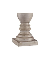 Regency Hill Patsy 26 1/2" Tall Candlestick Traditional Table Lamps Set of 2 WiFi Smart Socket White-Washed Wood Finish Living Room