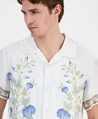 Guess Men's Wayco Bord Floral Shirt