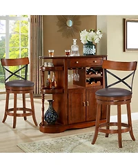 Costway Set of 4 Bar Stools Swivel 25'' Dining Bar Chairs with Rubber Wood Legs