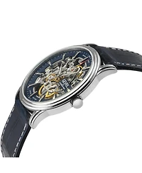 Gevril Men's Five Points Swiss Automatic Italian Leather Strap Watch