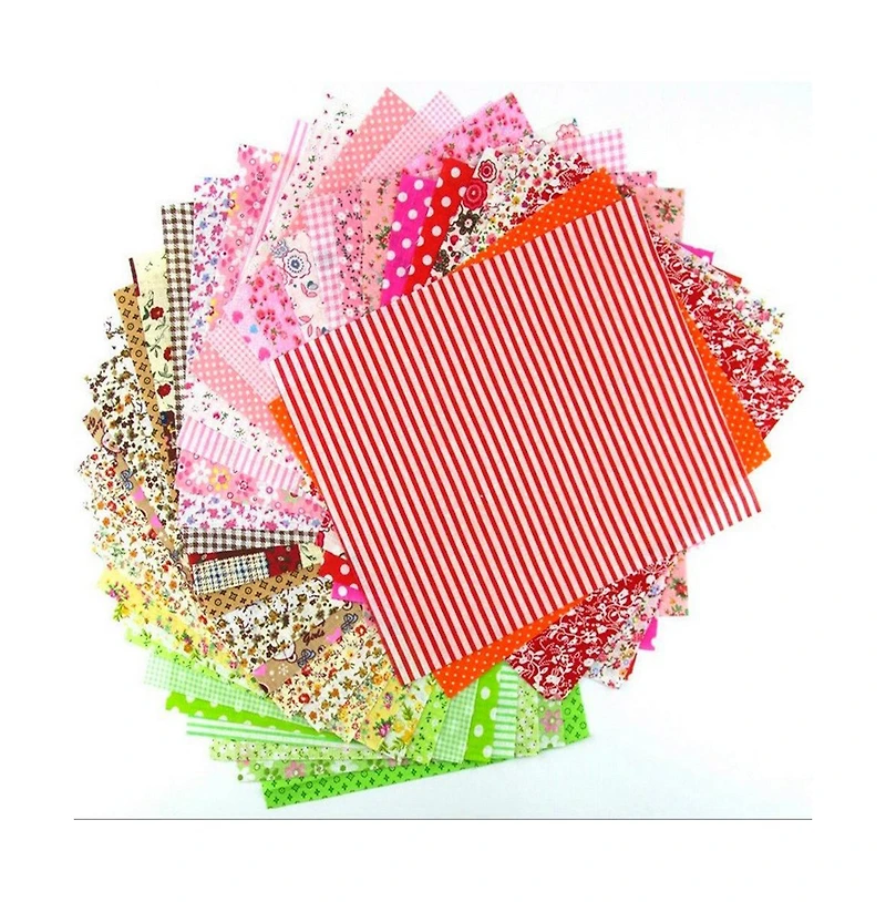 Gnuadz 60 4" X 4" Craft Fabric Squares Patchwork Dot Pattern Diy Sewing Quilting