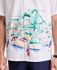 Club Room Men's Camp Collar Scenic Print Short-Sleeve Shirt, Macy's Exclusive