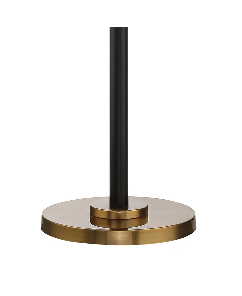 Possini Euro Design Meridian Modern 72" Tall Floor Lamp Black Metal Light Blaster Led Black Drum Shade for Living Room Bedroom Office House