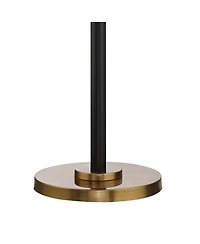 Possini Euro Design Meridian Modern 72" Tall Floor Lamp Black Metal Light Blaster Led Black Drum Shade for Living Room Bedroom Office House