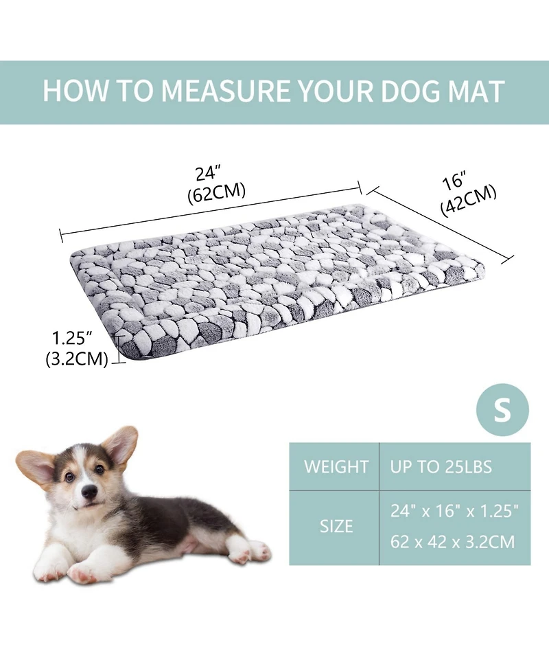 Aronkl Reversible Dog Crate Pad Bed Mat Cool Warm Sleeping For Dogs Cats Machine Washable Multi Use Pet Beds