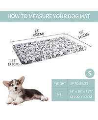 Aronkl Reversible Dog Crate Pad Bed Mat Cool Warm Sleeping For Dogs Cats Machine Washable Multi Use Pet Beds