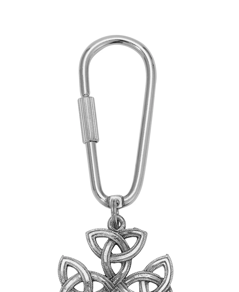 Symbols of Faith Silver Tone Celtic Trinity Key Chain