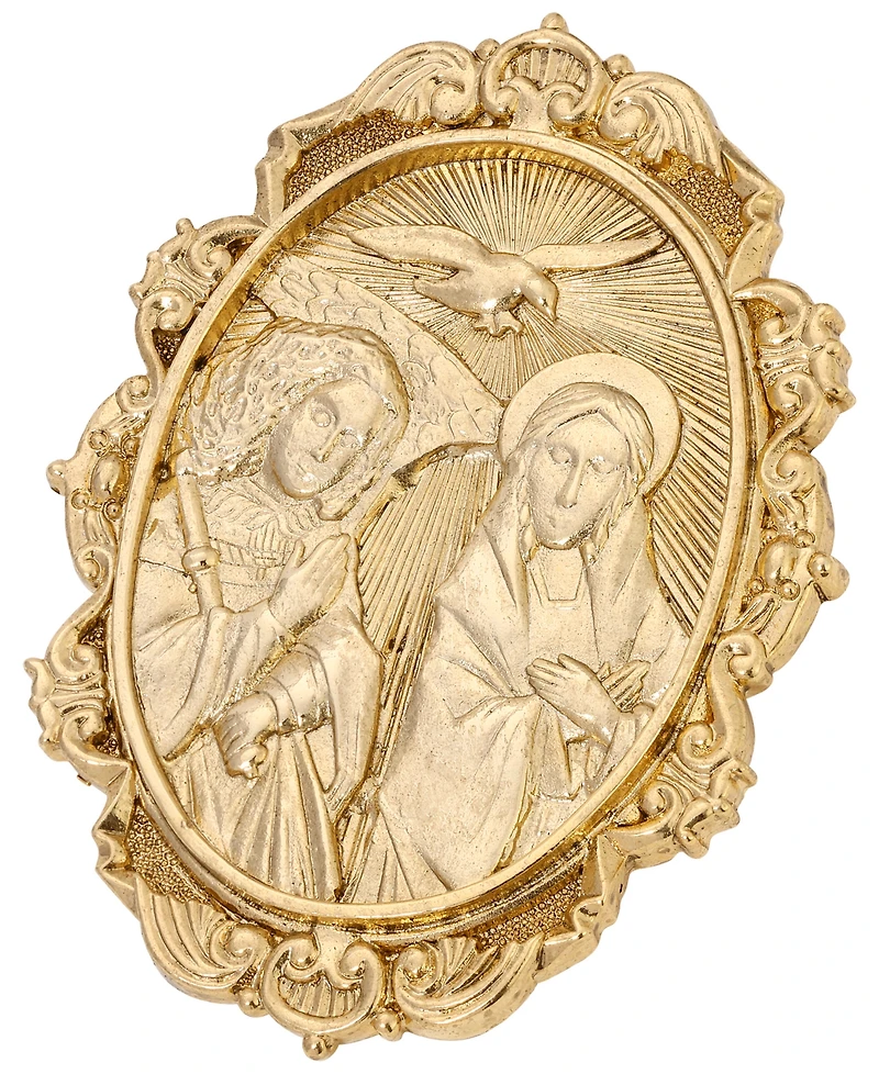 Symbols of Faith Gold Tone Father Son Holy Spirit Oval Pin