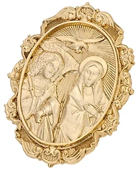 Symbols of Faith Gold Tone Father Son Holy Spirit Oval Pin