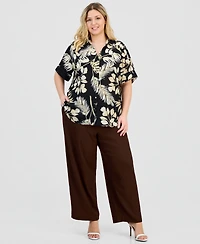Anne Klein Essentials Plus Half-Sleeve Blouse