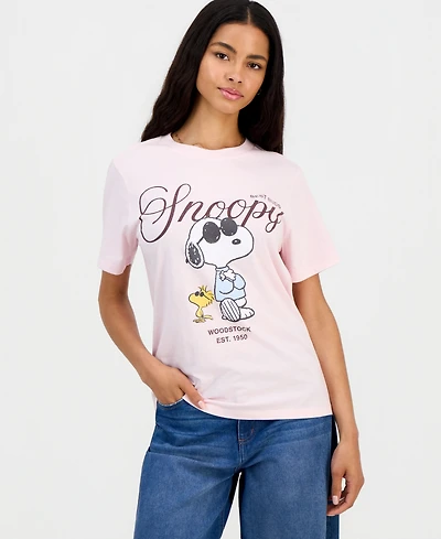 Grayson Threads, The Label Juniors' Snoopy Best Buds Graphic-Print Tee