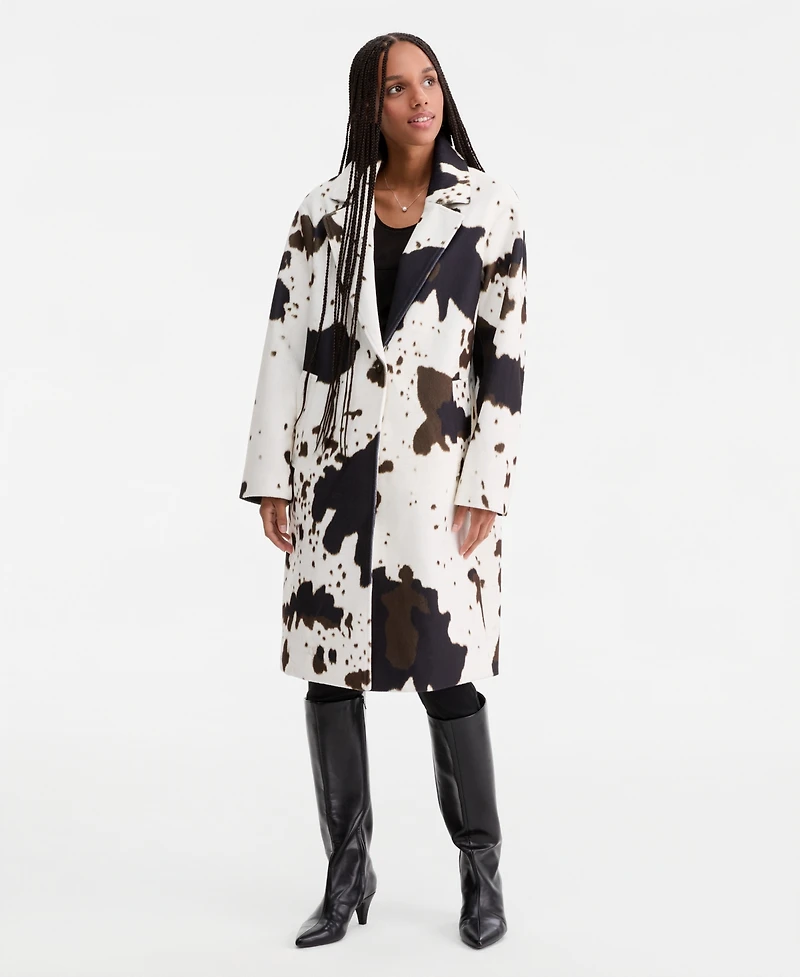 CoffeeShop Juniors' Long Single-Breasted Walker Coat