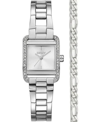 Dkny Women's Mini Quartz Stainless Steel Bracelet Watch 23mm and Gift Set