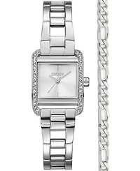 Dkny Women's Mini Quartz Stainless Steel Bracelet Watch 23mm and Gift Set