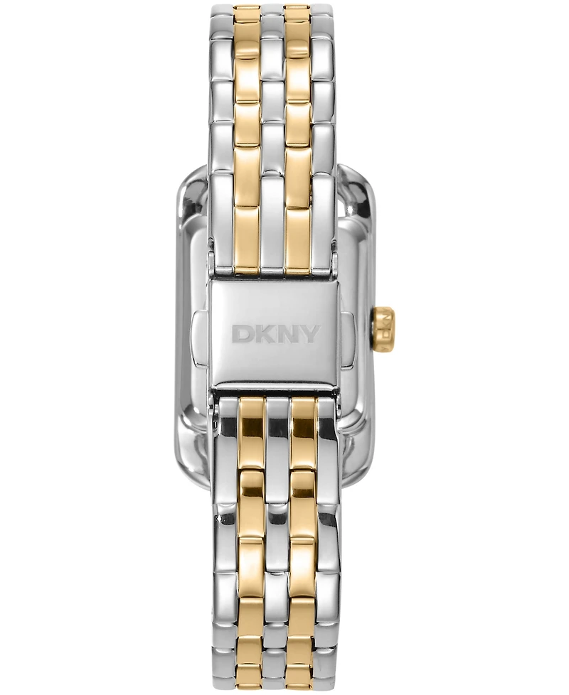 Dkny Women's Signature Shape Quartz Two-Tone Stainless Steel Bracelet Watch 20x33mm