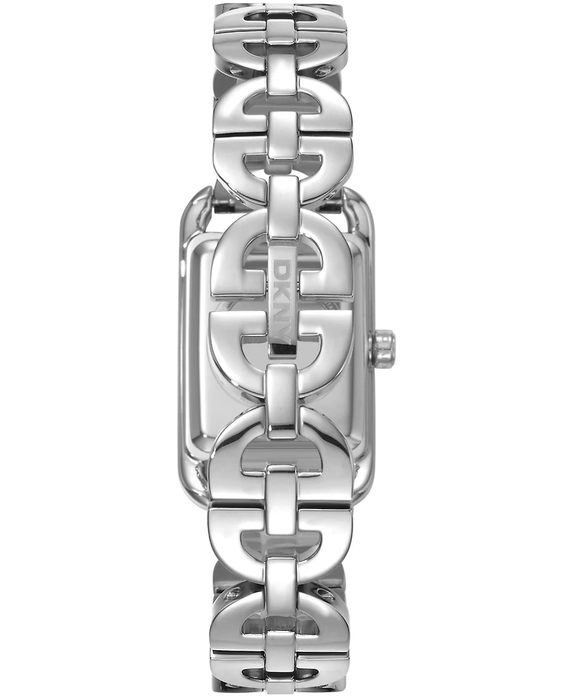 Dkny Women's Open Link Quartz Stainless Steel Bracelet Watch 21x34mm