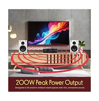 Pyle 6.5 Home Theater Bookshelf Speakers - 2-Way HiFi Sound with Wall Mount Bracket (PHQBS62WH)