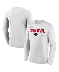 Nike Men's White Georgia Bulldogs 2026 On-Court Bench Long Sleeve T-Shirt