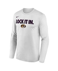 Nike Men's White Missouri Tigers 2026 On-Court Bench Long Sleeve T-Shirt