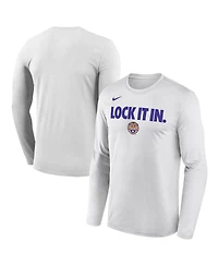 Nike Men's White Lsu Tigers 2026 On-Court Bench Long Sleeve T-Shirt