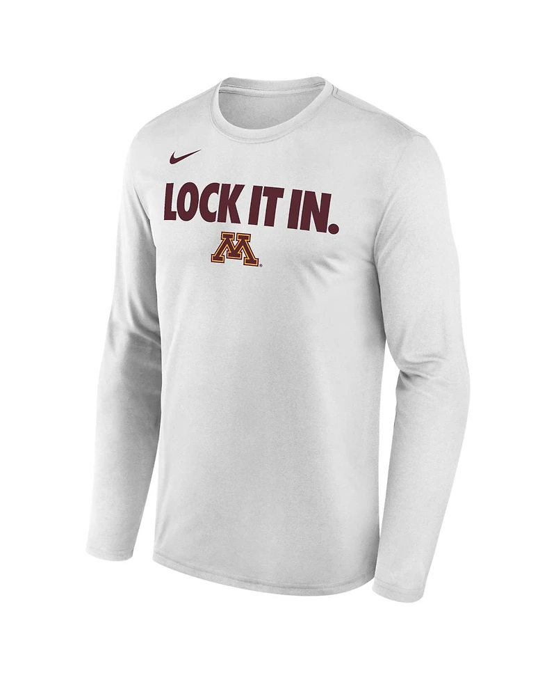 Nike Men's White Minnesota Golden Gophers 2026 On-Court Bench Long Sleeve T-Shirt
